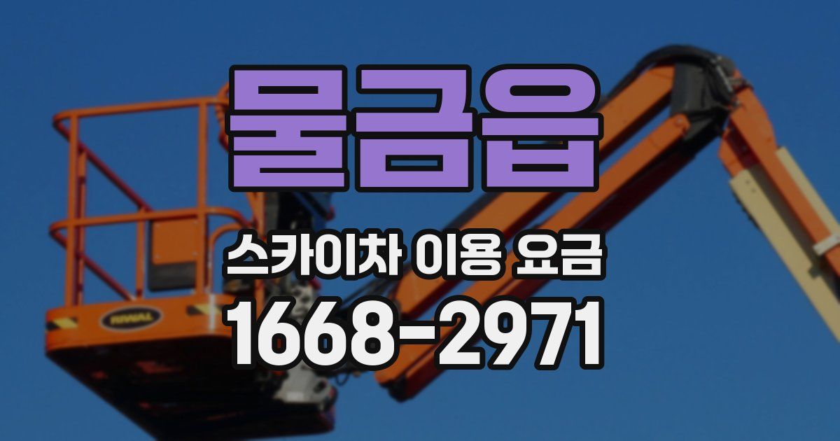 물금읍 스카이차 이용 요금