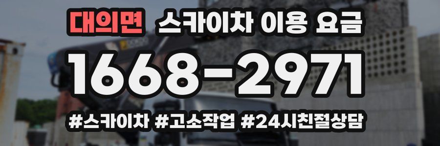 대의면 스카이차 이용 요금