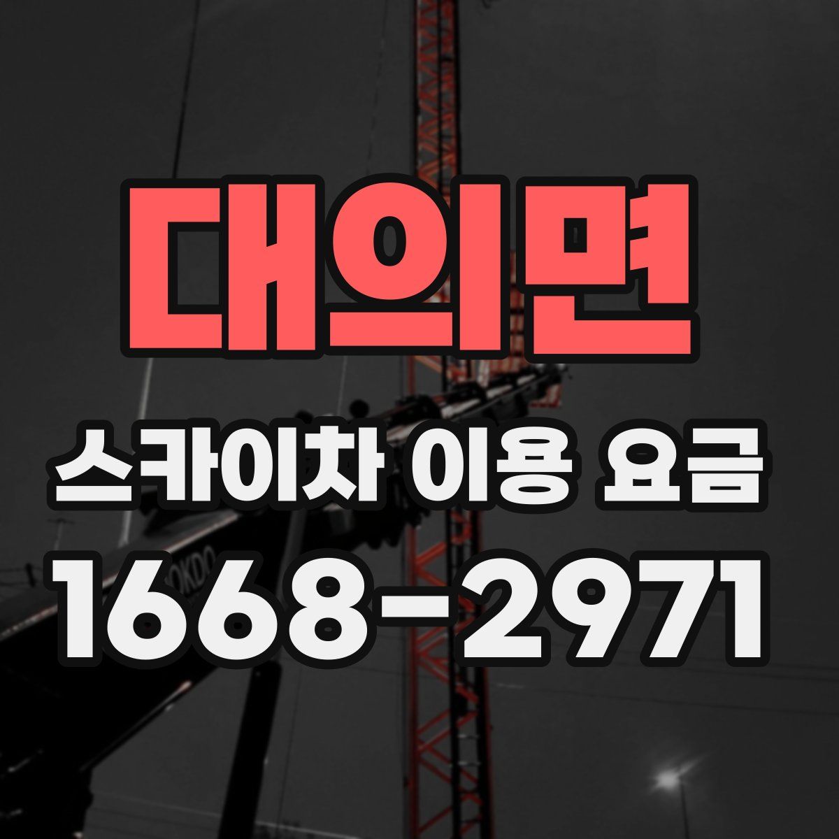 대의면 스카이차 이용 요금