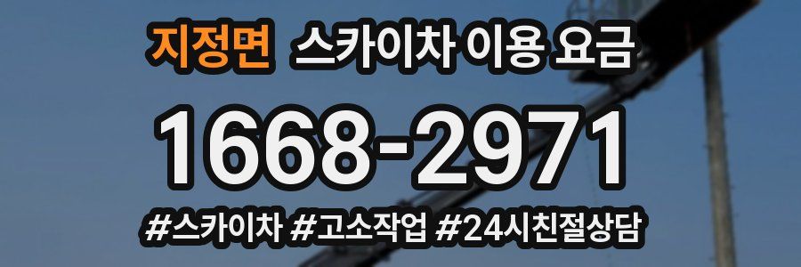 지정면 스카이차 이용 요금