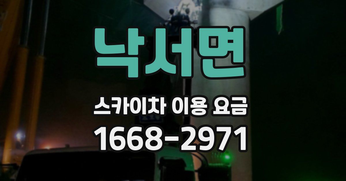 낙서면 스카이차 이용 요금