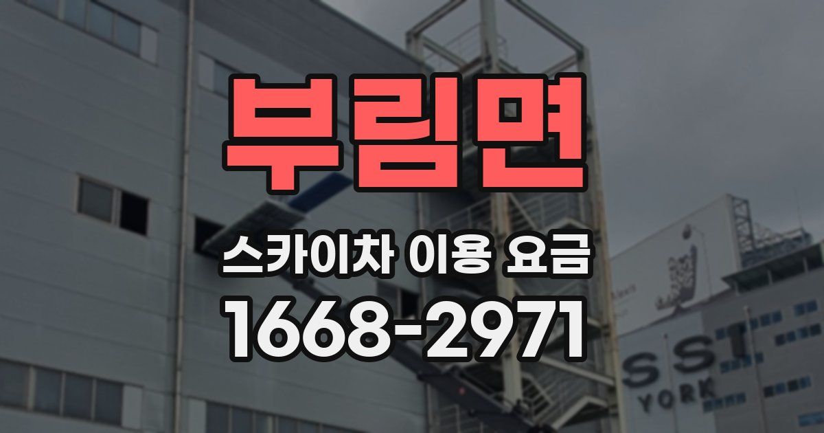 부림면 스카이차 이용 요금