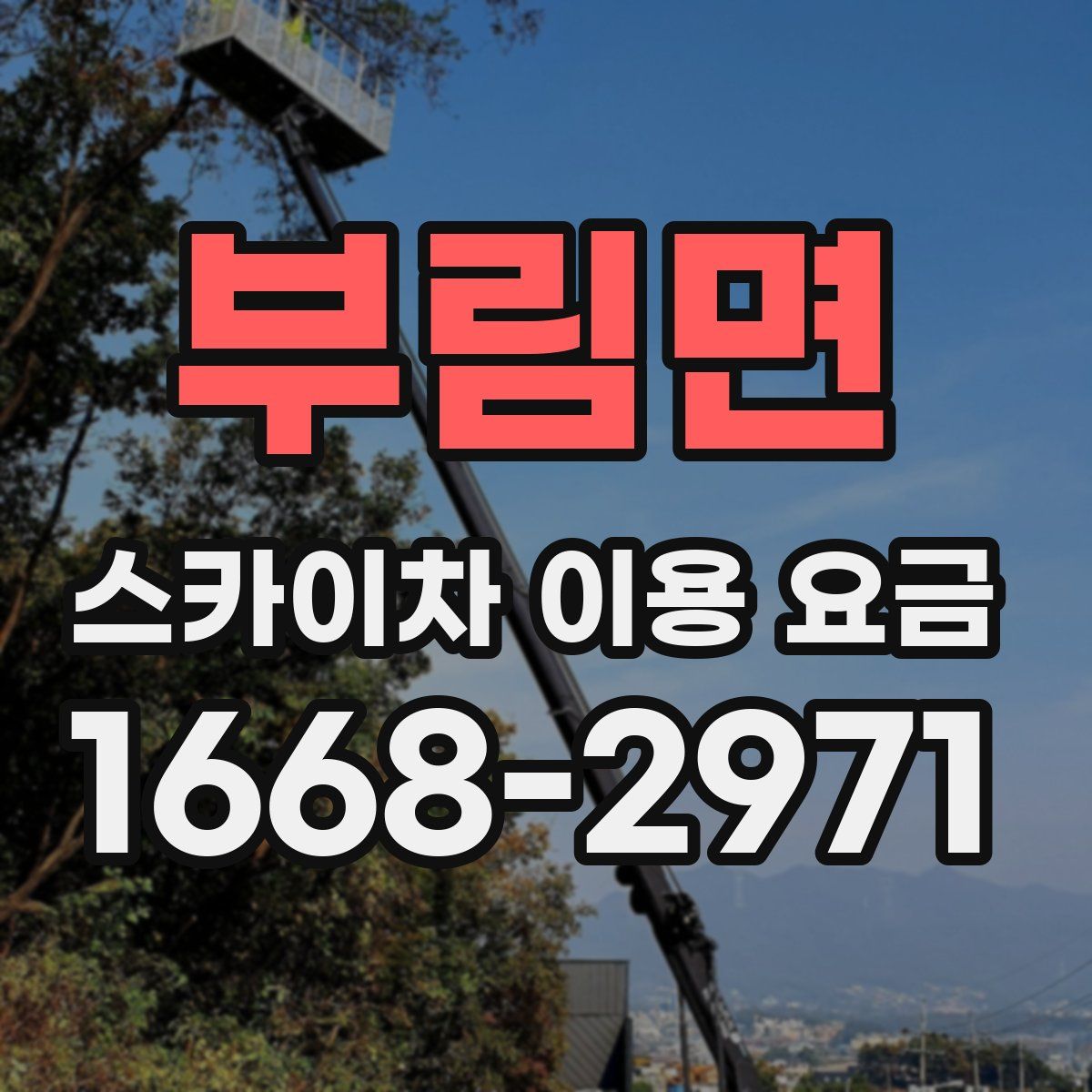 부림면 스카이차 이용 요금
