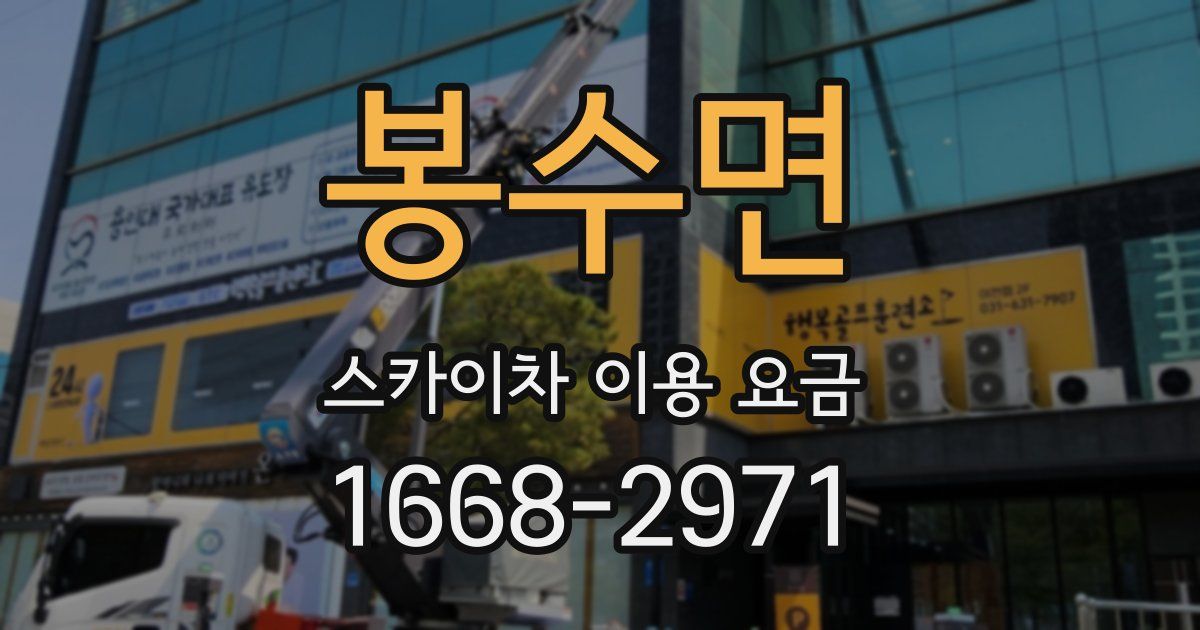 봉수면 스카이차 이용 요금