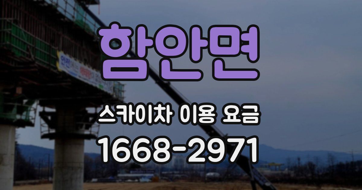 함안면 스카이차 이용 요금