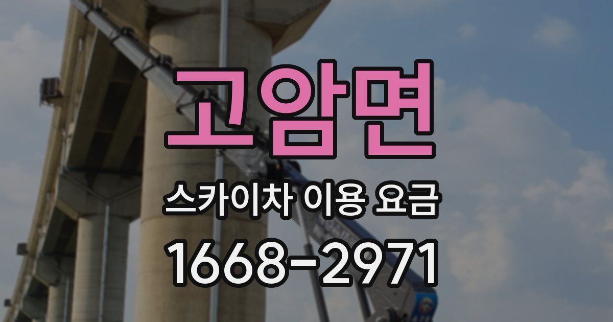 고암면 스카이차 이용 요금