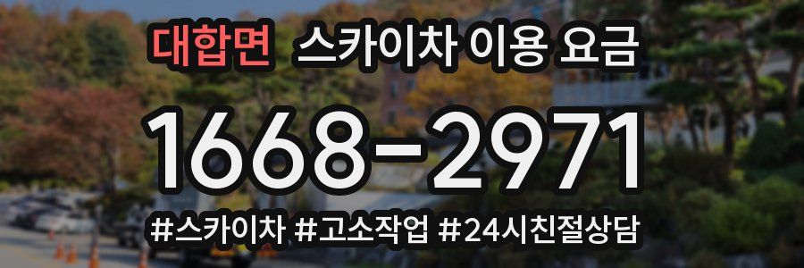 대합면 스카이차 이용 요금