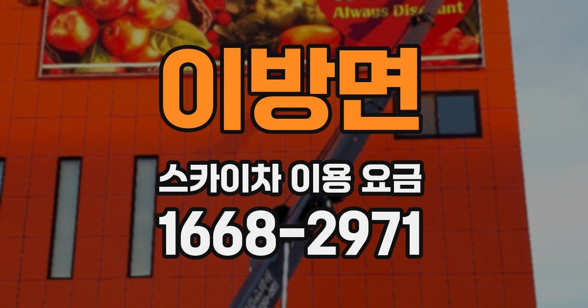 이방면 스카이차 이용 요금