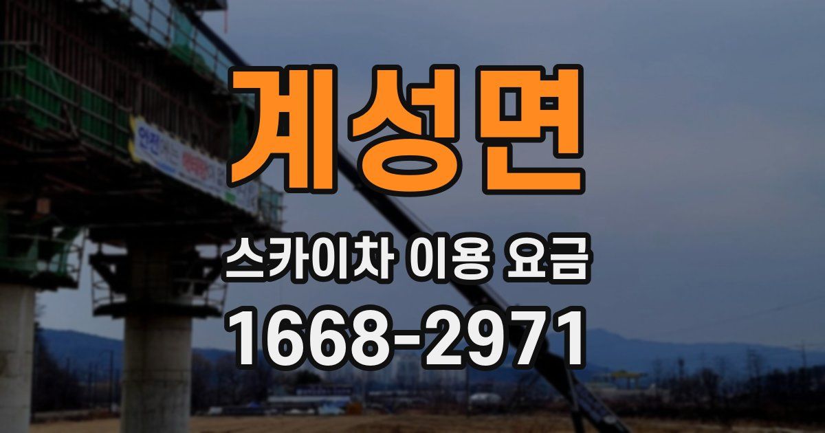 계성면 스카이차 이용 요금
