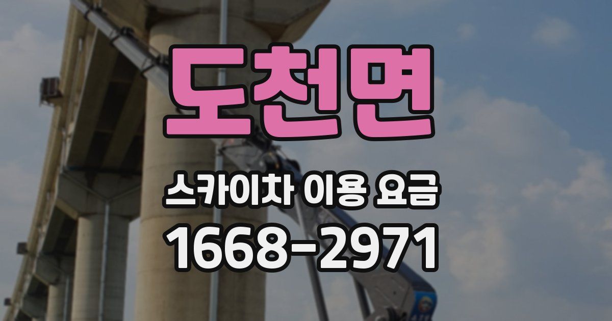 도천면 스카이차 이용 요금