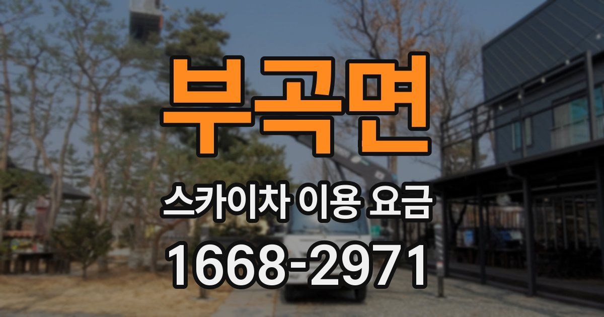 부곡면 스카이차 이용 요금