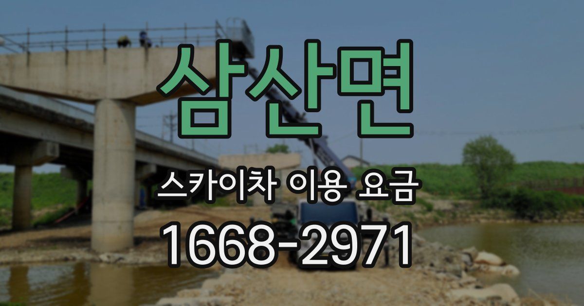 삼산면 스카이차 이용 요금