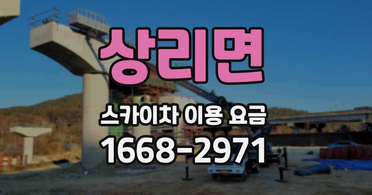 상리면 스카이차 이용 요금