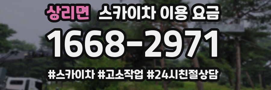 상리면 스카이차 이용 요금