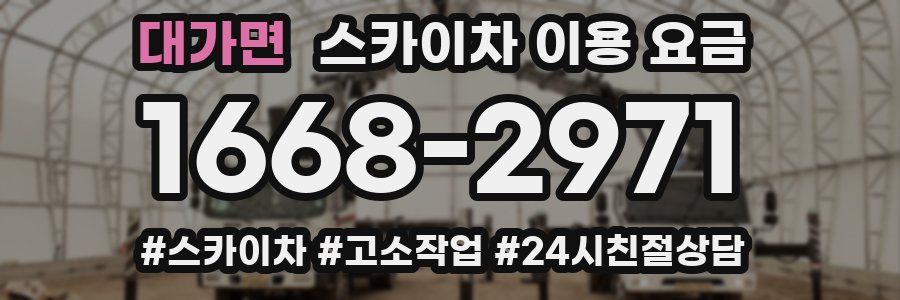 대가면 스카이차 이용 요금