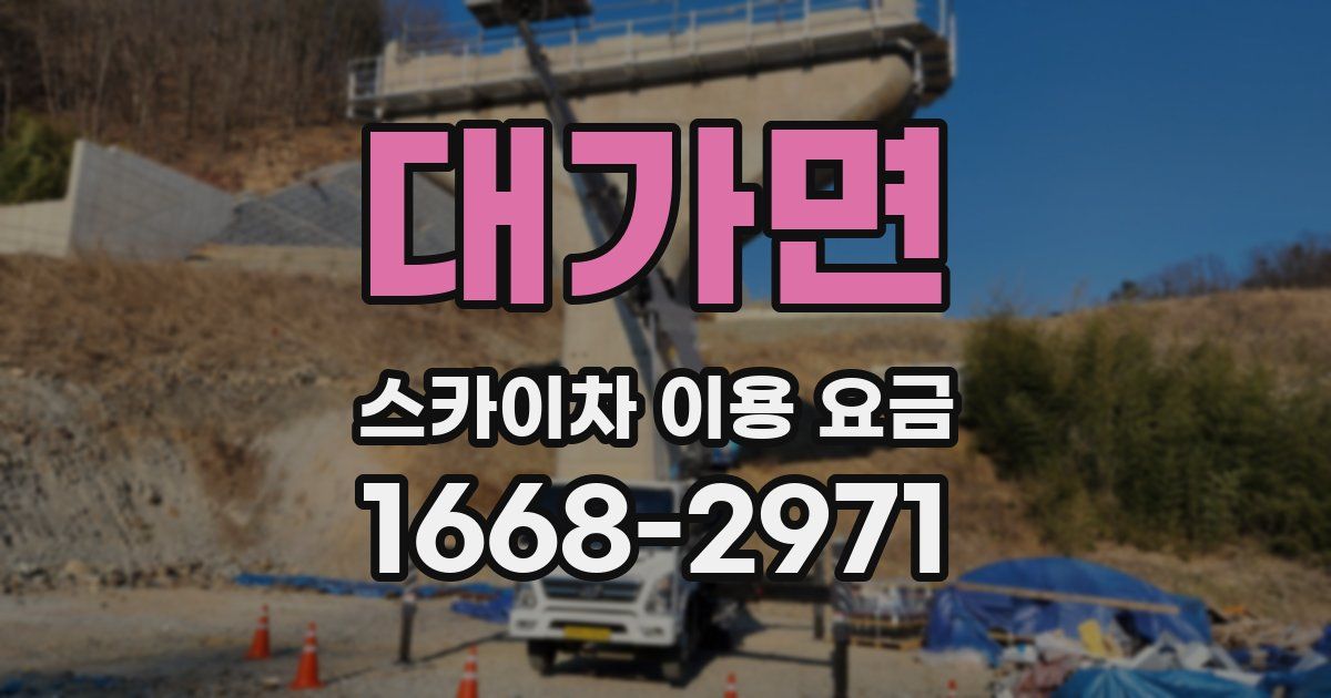 대가면 스카이차 이용 요금