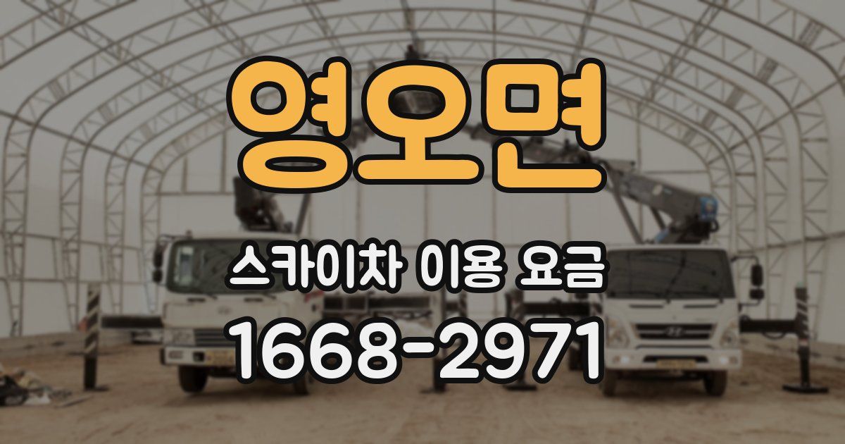 영오면 스카이차 이용 요금