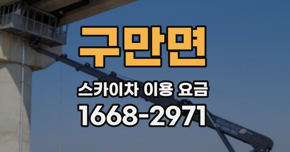 구만면 스카이차 이용 요금