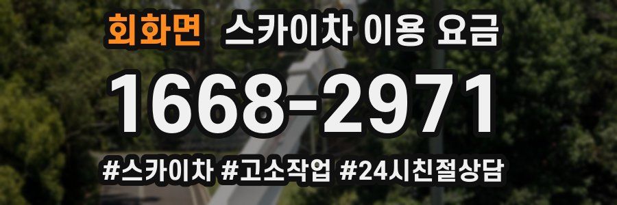 회화면 스카이차 이용 요금