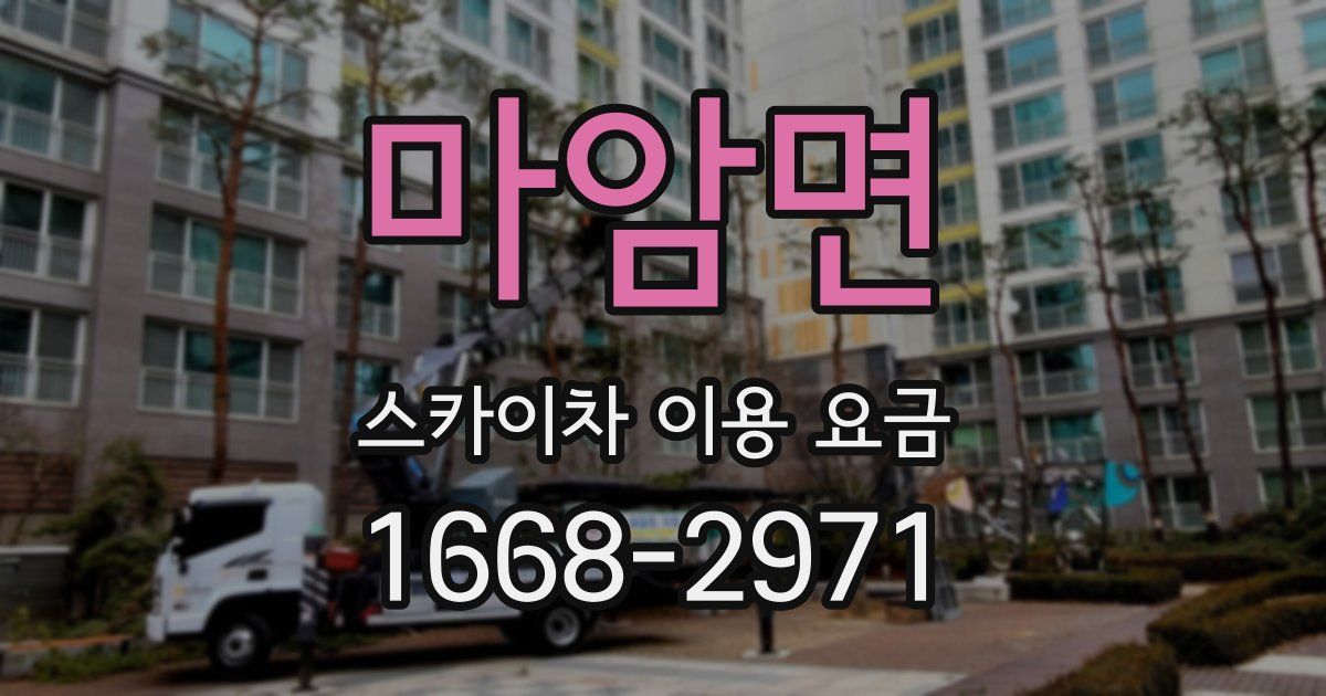 마암면 스카이차 이용 요금