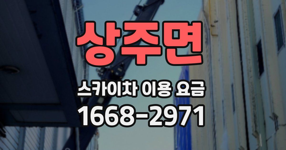 상주면 스카이차 이용 요금