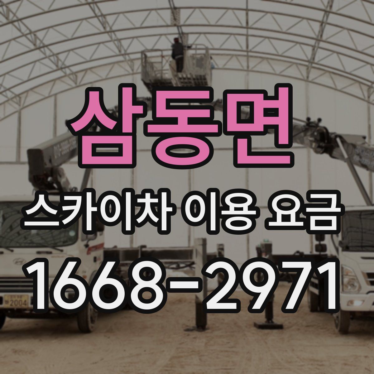 삼동면 스카이차 이용 요금
