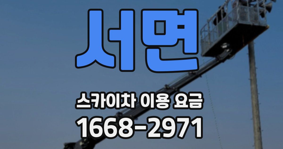 서면 스카이차 이용 요금