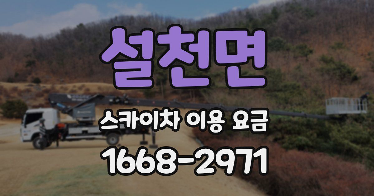 설천면 스카이차 이용 요금