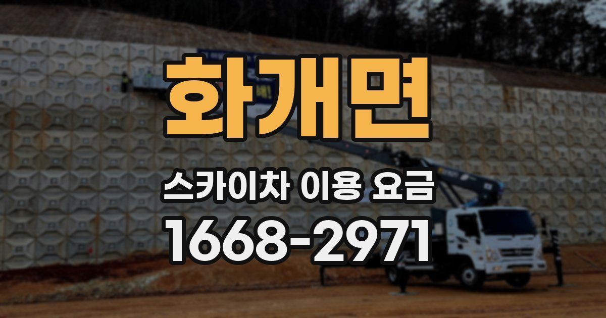 화개면 스카이차 이용 요금