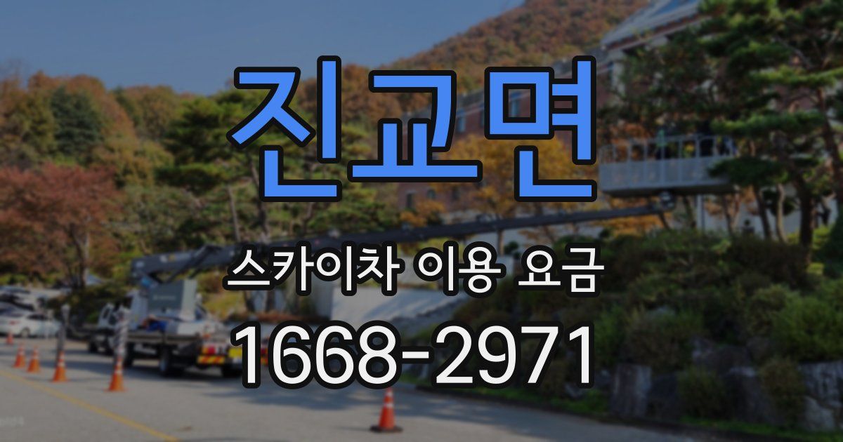 진교면 스카이차 이용 요금