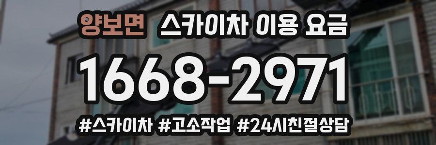 양보면 스카이차 이용 요금