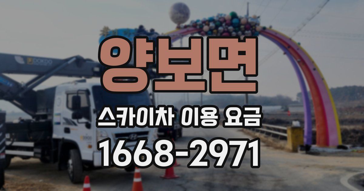 양보면 스카이차 이용 요금