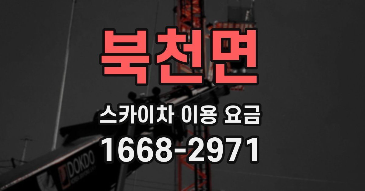 북천면 스카이차 이용 요금