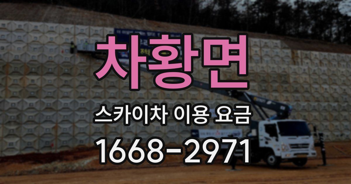 차황면 스카이차 이용 요금