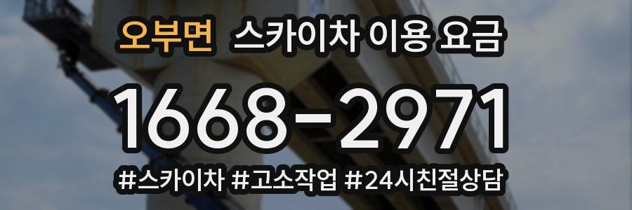 오부면 스카이차 이용 요금