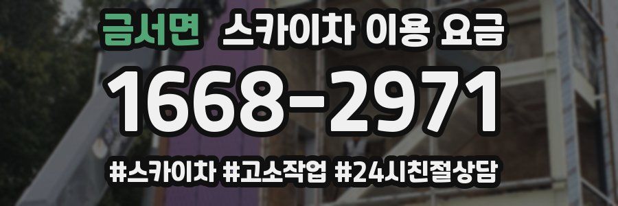 금서면 스카이차 이용 요금