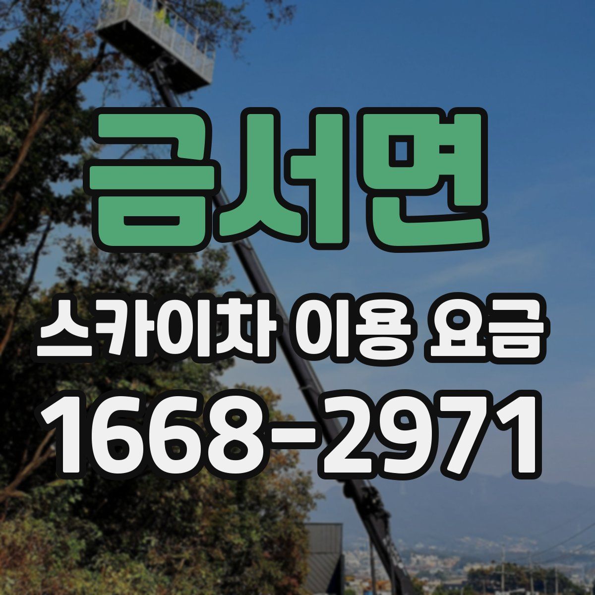 금서면 스카이차 이용 요금