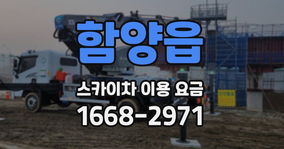 함양읍 스카이차 이용 요금