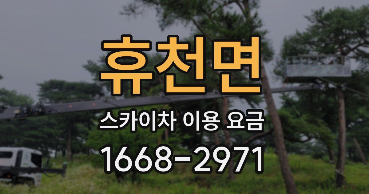 휴천면 스카이차 이용 요금