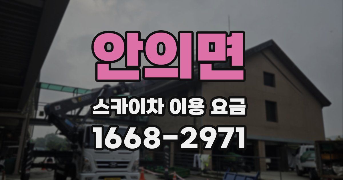 안의면 스카이차 이용 요금