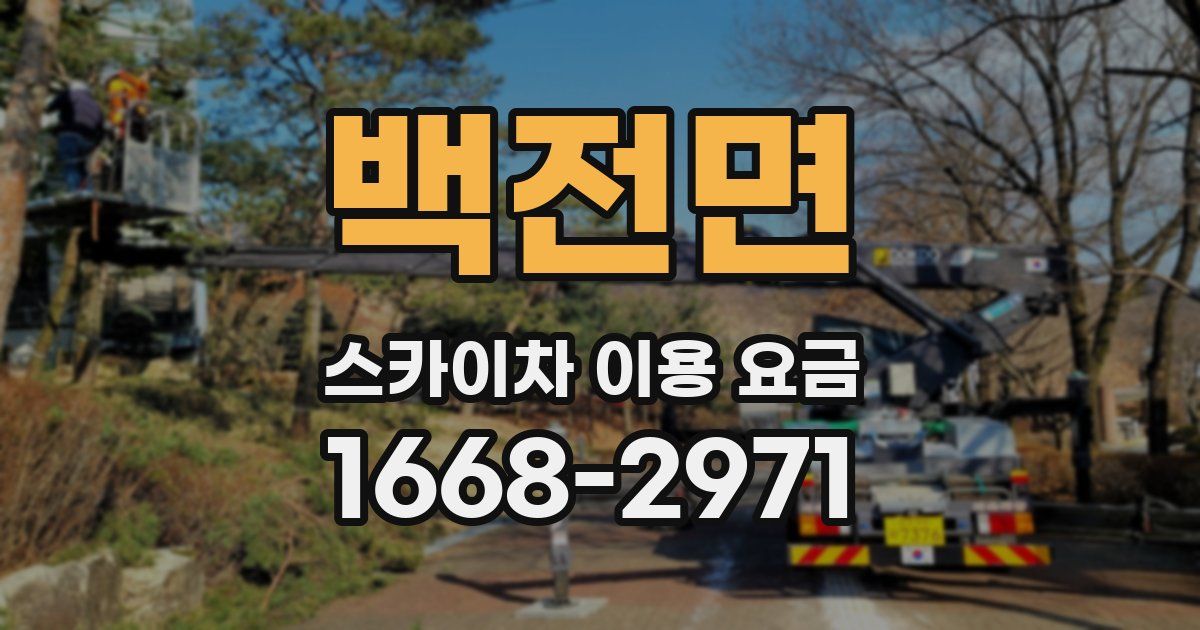 백전면 스카이차 이용 요금