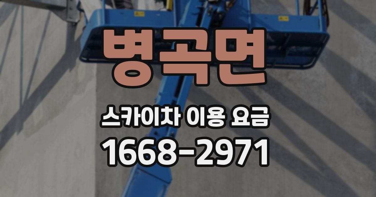 병곡면 스카이차 이용 요금