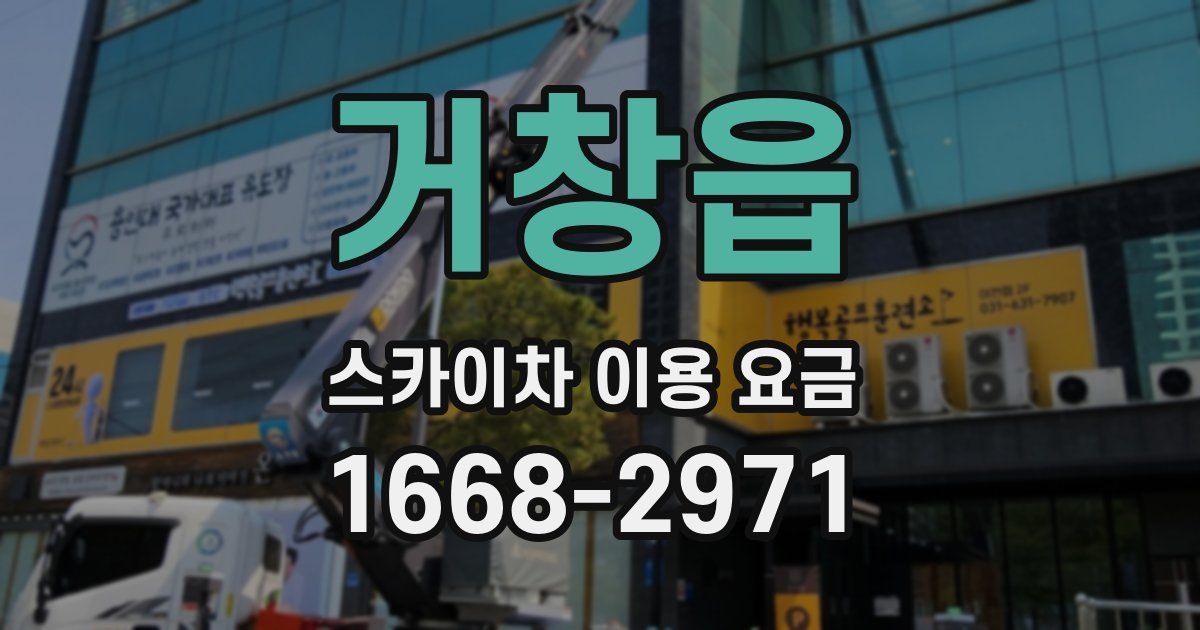 거창읍 스카이차 이용 요금