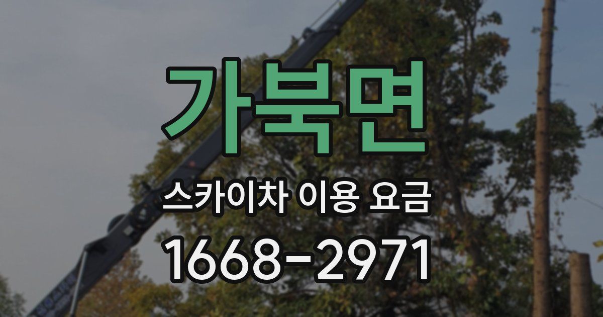 가북면 스카이차 이용 요금