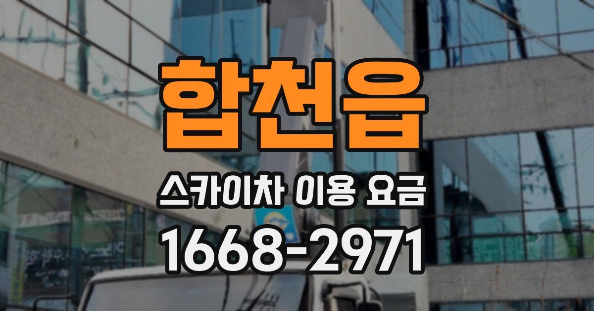 합천읍 스카이차 이용 요금