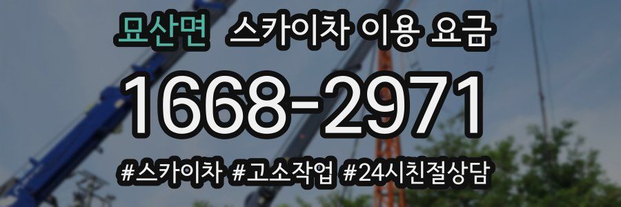 묘산면 스카이차 이용 요금