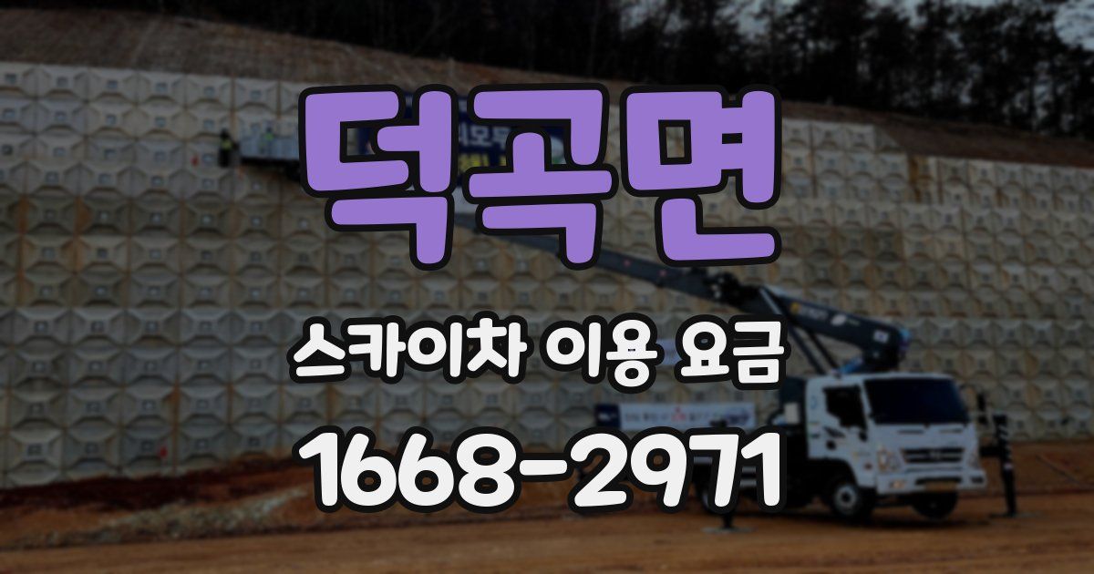 덕곡면 스카이차 이용 요금