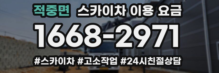 적중면 스카이차 이용 요금