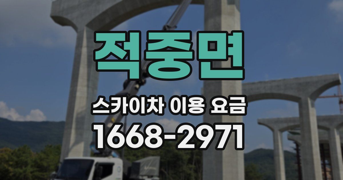 적중면 스카이차 이용 요금