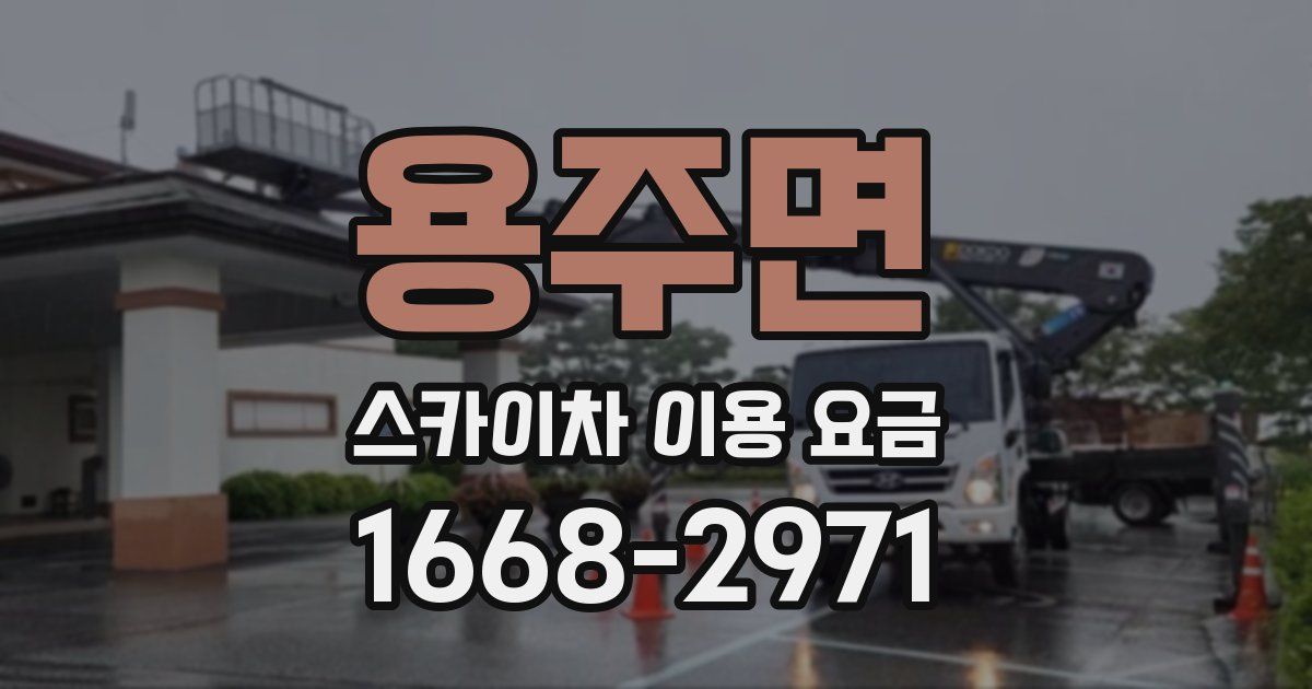 용주면 스카이차 이용 요금